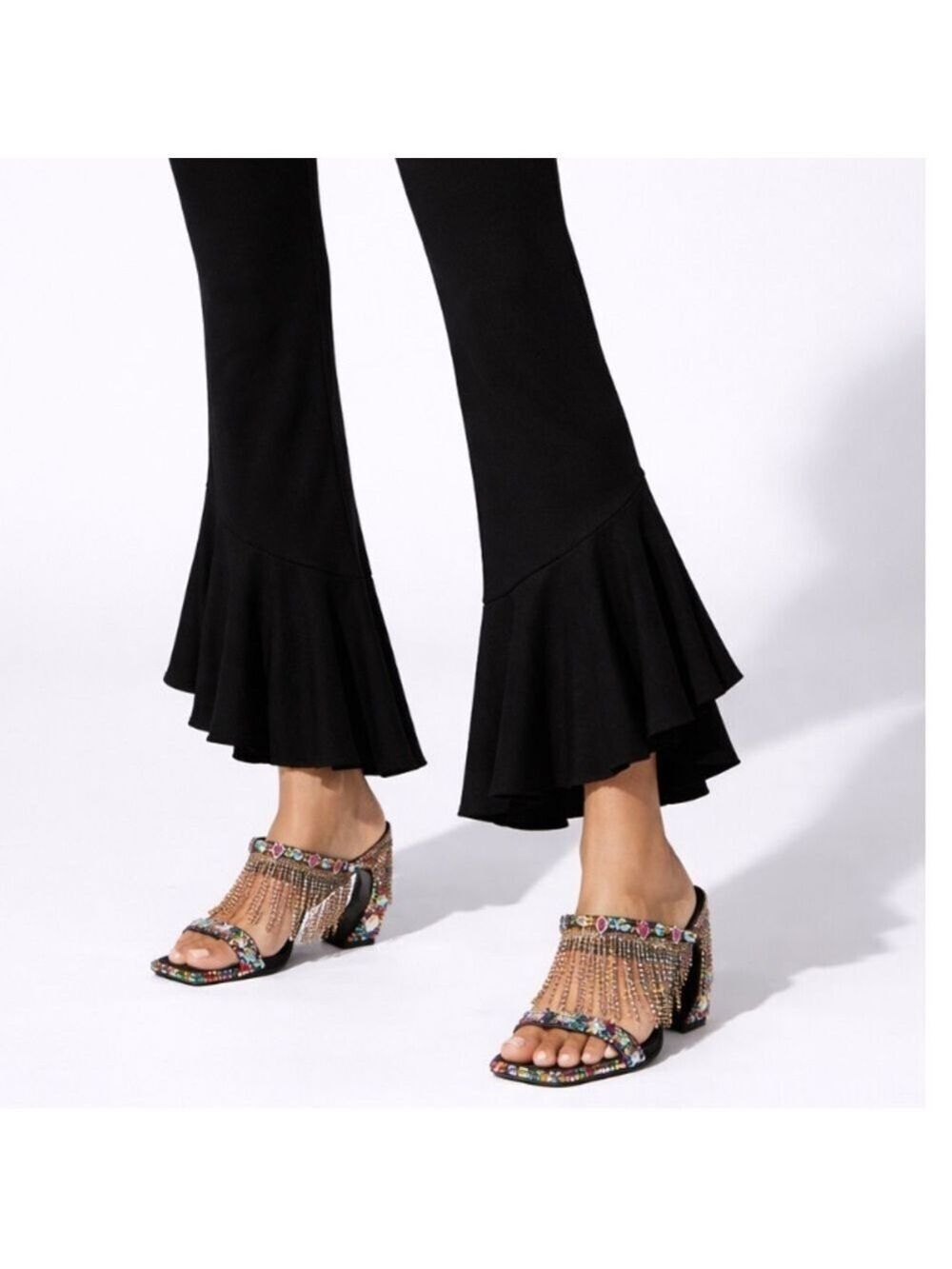 NWOB $119 AZALEA WANG SPICED MULTI EMBELLISHED RHINESTONE SANDAL - Picture 9 of 10